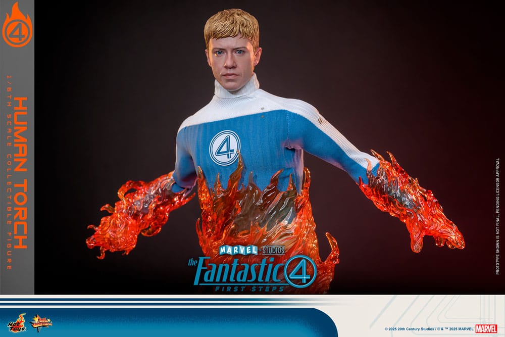 The Fantastic Four: First Steps Movie Masterpiece Action Figure 1/6 Human Torch 30 cm 4895228622785