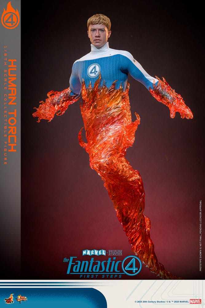 The Fantastic Four: First Steps Movie Masterpiece Action Figure 1/6 Human Torch 30 cm 4895228622785