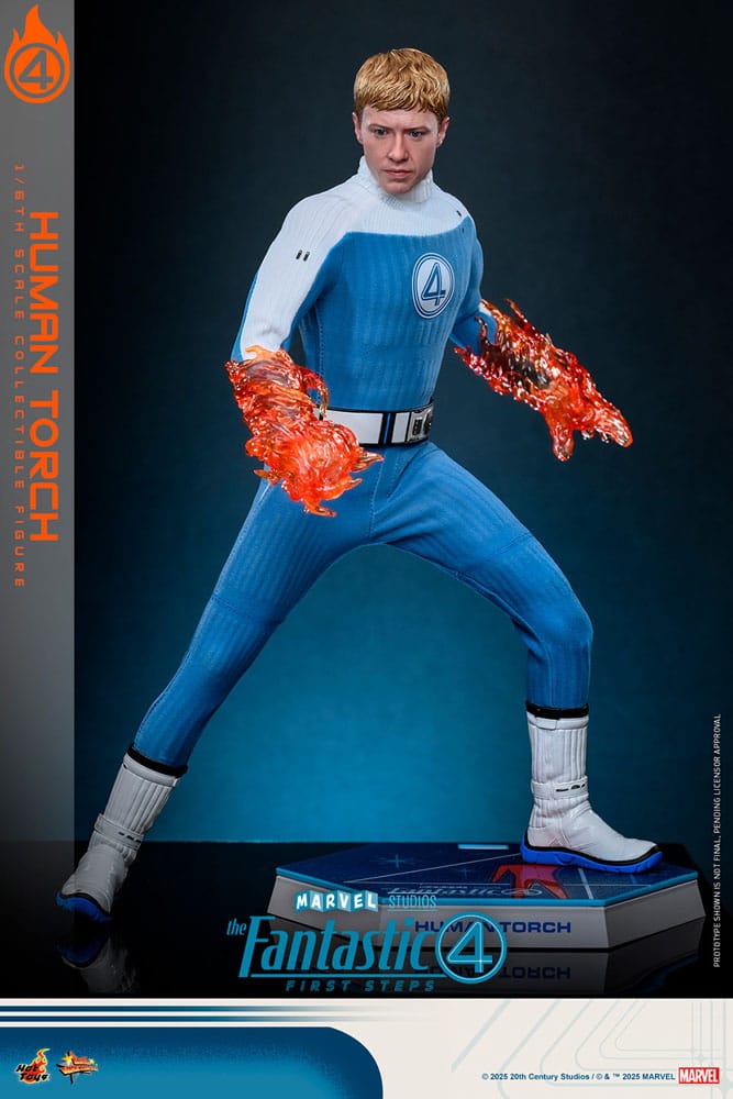 The Fantastic Four: First Steps Movie Masterpiece Action Figure 1/6 Human Torch 30 cm 4895228622785