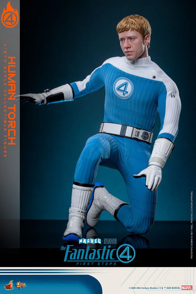 The Fantastic Four: First Steps Movie Masterpiece Action Figure 1/6 Human Torch 30 cm 4895228622785