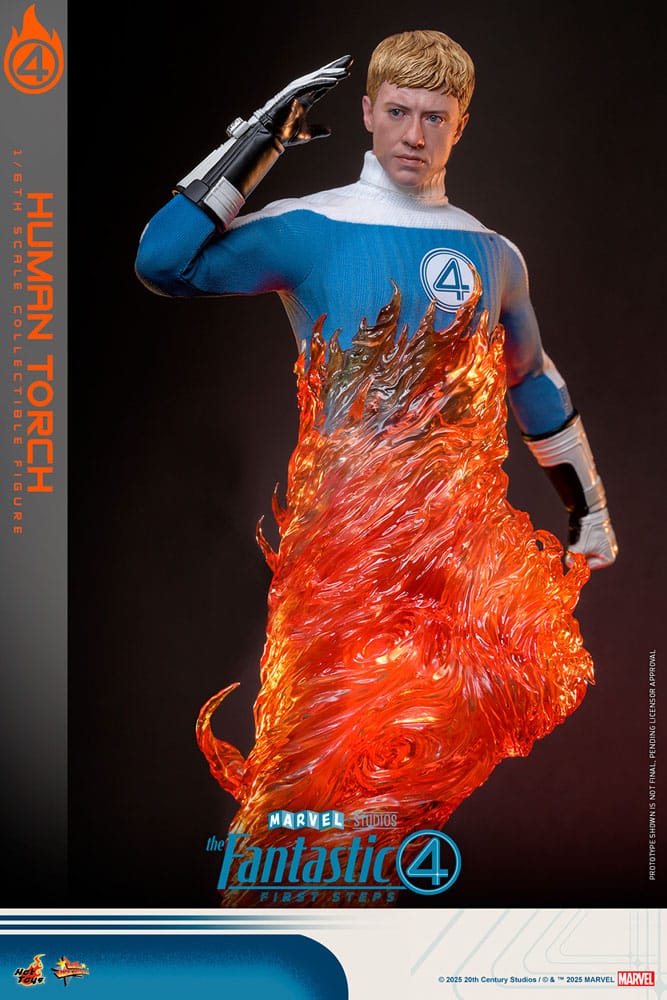 The Fantastic Four: First Steps Movie Masterpiece Action Figure 1/6 Human Torch 30 cm 4895228622785
