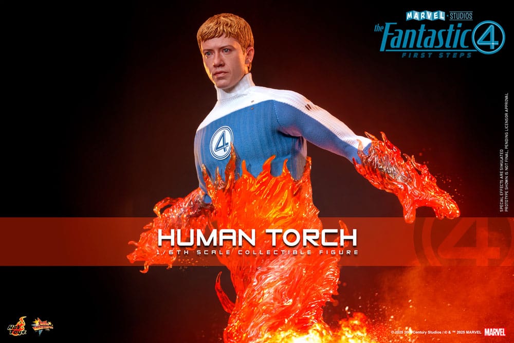 The Fantastic Four: First Steps Movie Masterpiece Action Figure 1/6 Human Torch 30 cm 4895228622785