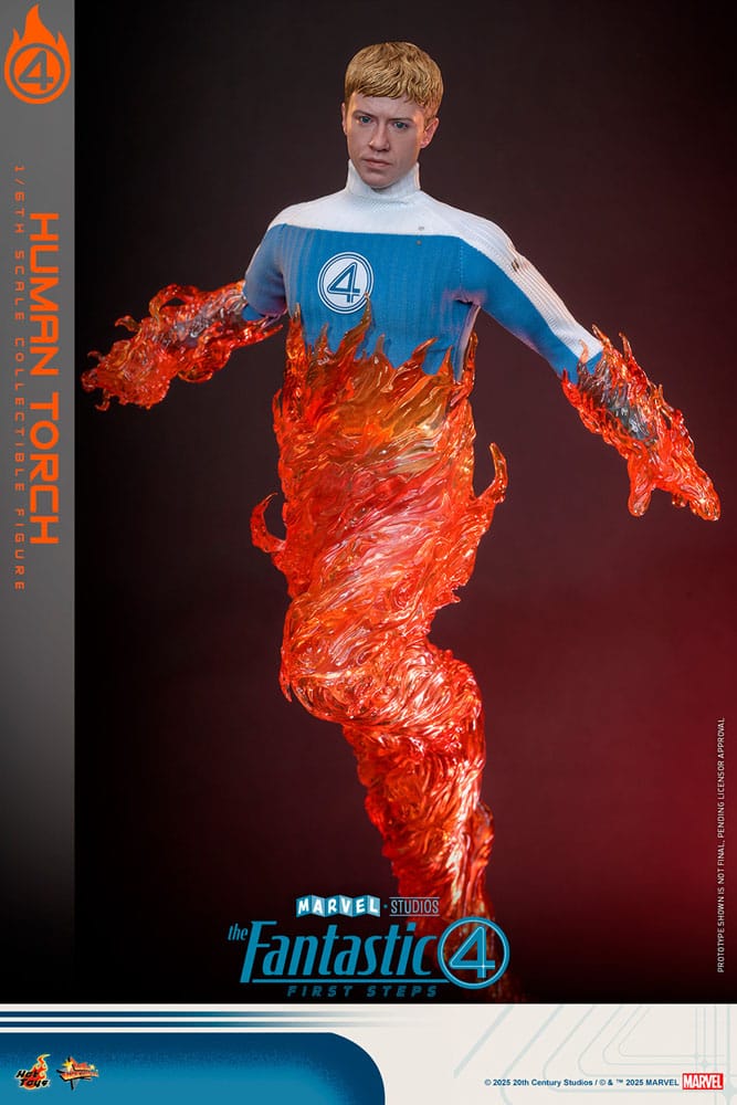The Fantastic Four: First Steps Movie Masterpiece Action Figure 1/6 Human Torch 30 cm 4895228622785