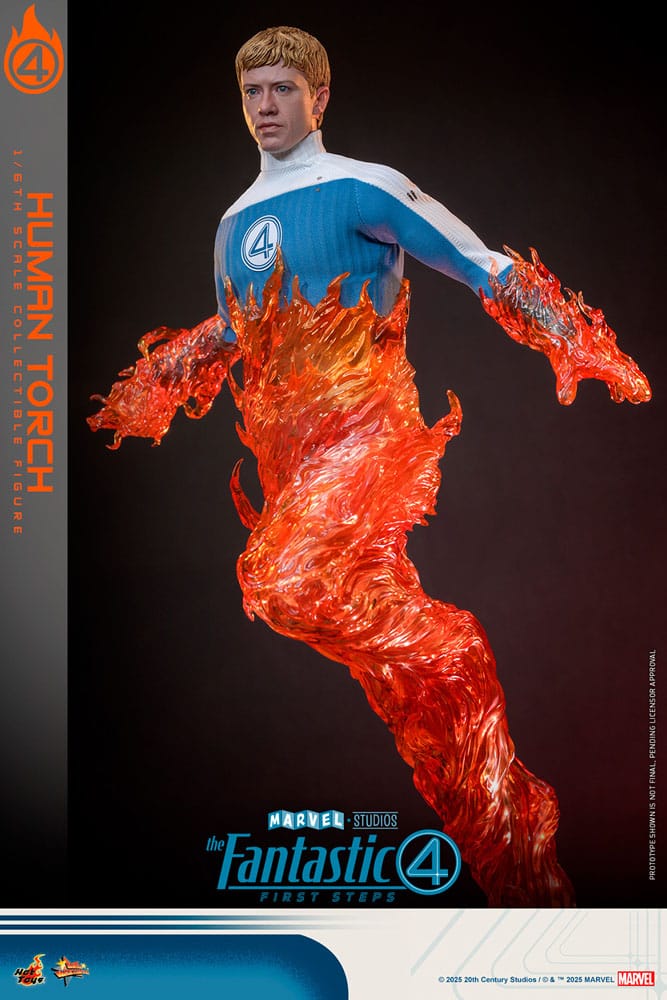 The Fantastic Four: First Steps Movie Masterpiece Action Figure 1/6 Human Torch 30 cm 4895228622785