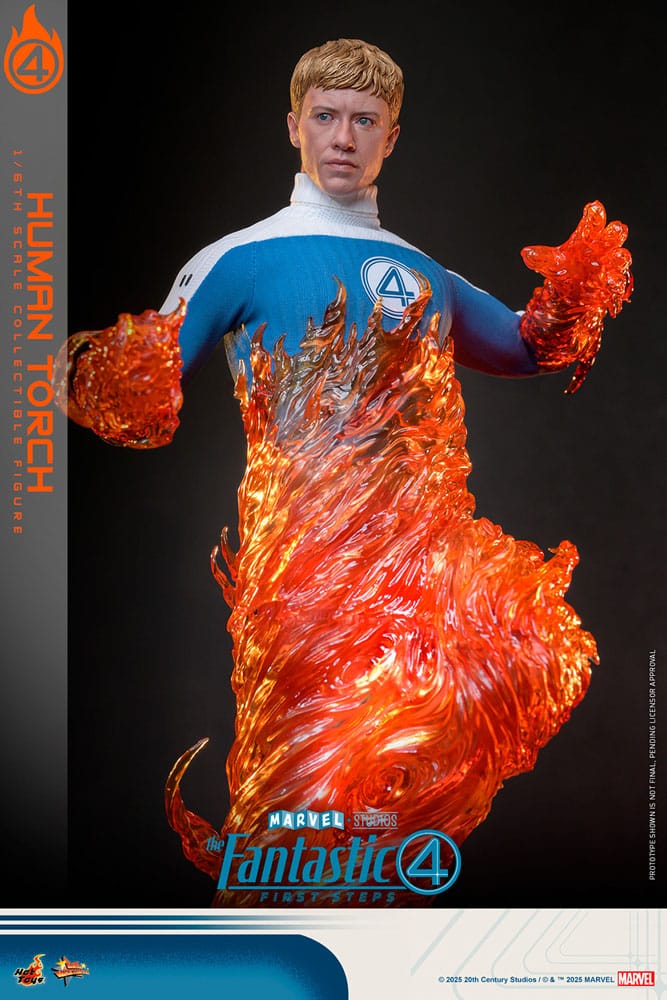 The Fantastic Four: First Steps Movie Masterpiece Action Figure 1/6 Human Torch 30 cm 4895228622785