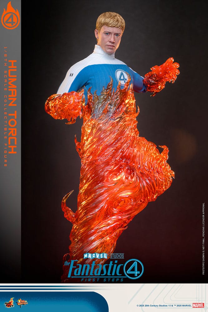 The Fantastic Four: First Steps Movie Masterpiece Action Figure 1/6 Human Torch 30 cm 4895228622785