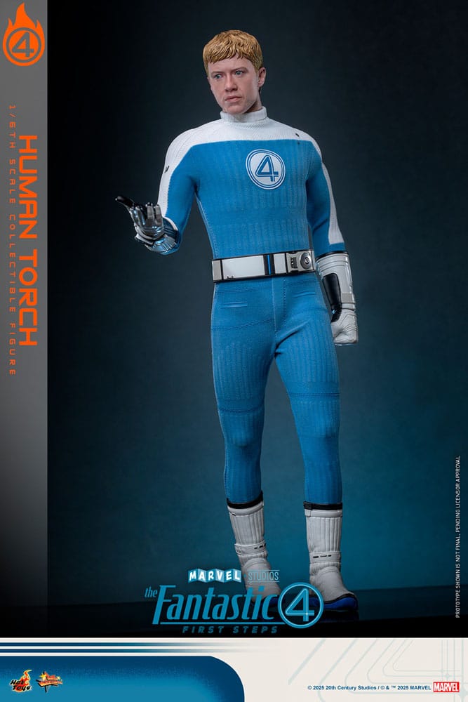 The Fantastic Four: First Steps Movie Masterpiece Action Figure 1/6 Human Torch 30 cm 4895228622785