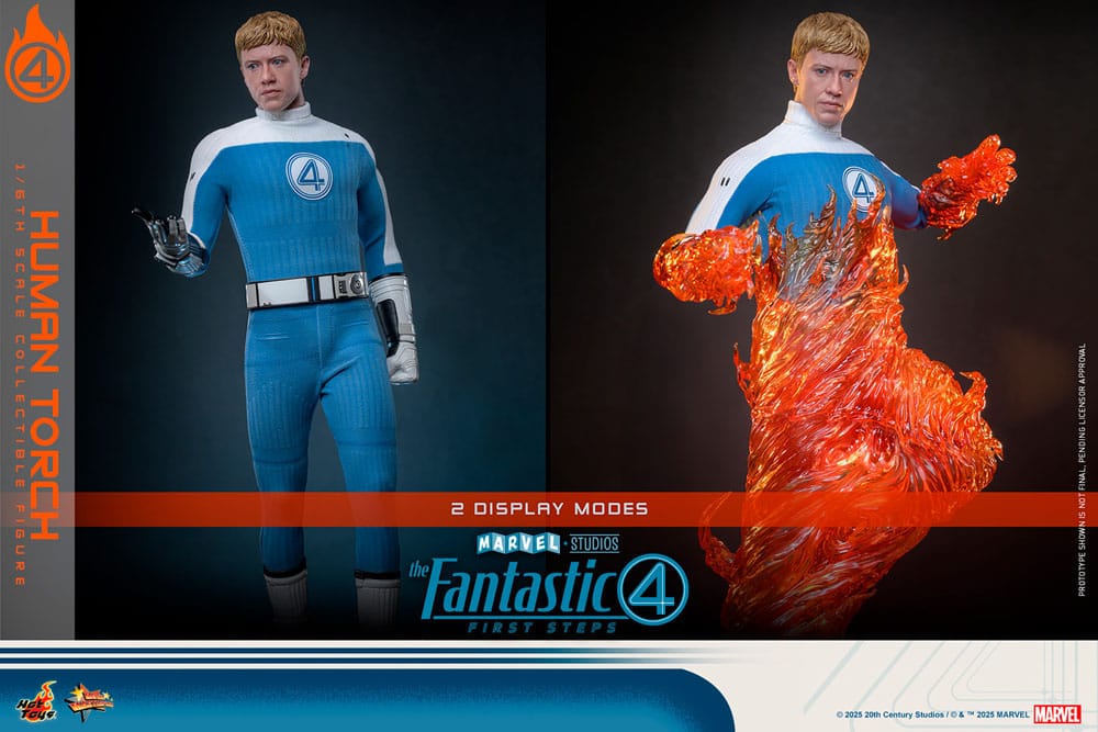 The Fantastic Four: First Steps Movie Masterpiece Action Figure 1/6 Human Torch 30 cm 4895228622785