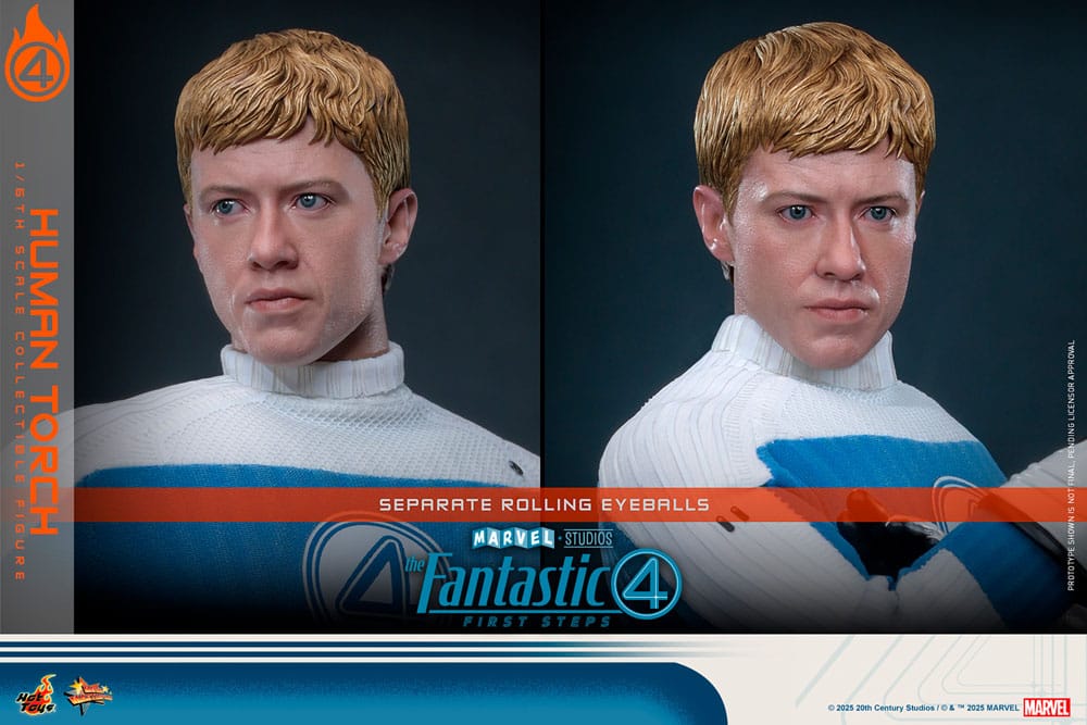 The Fantastic Four: First Steps Movie Masterpiece Action Figure 1/6 Human Torch 30 cm 4895228622785