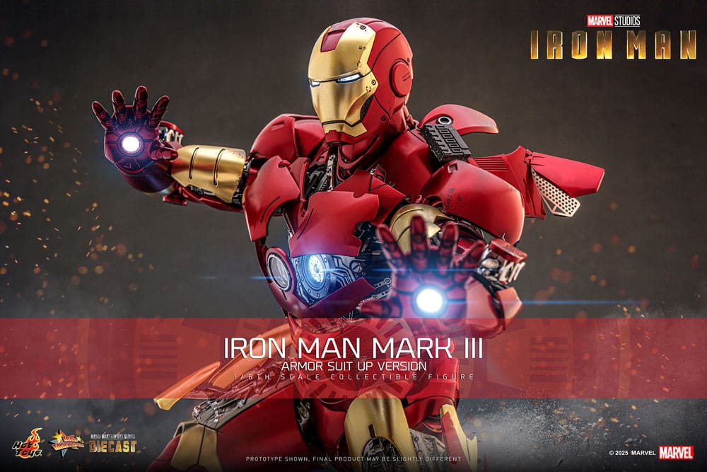Iron Man Movie Masterpiece Diecast Action Figure 1/6 Iron Man Mark III (Armor Suit Up Version) 32 cm 4895228622532