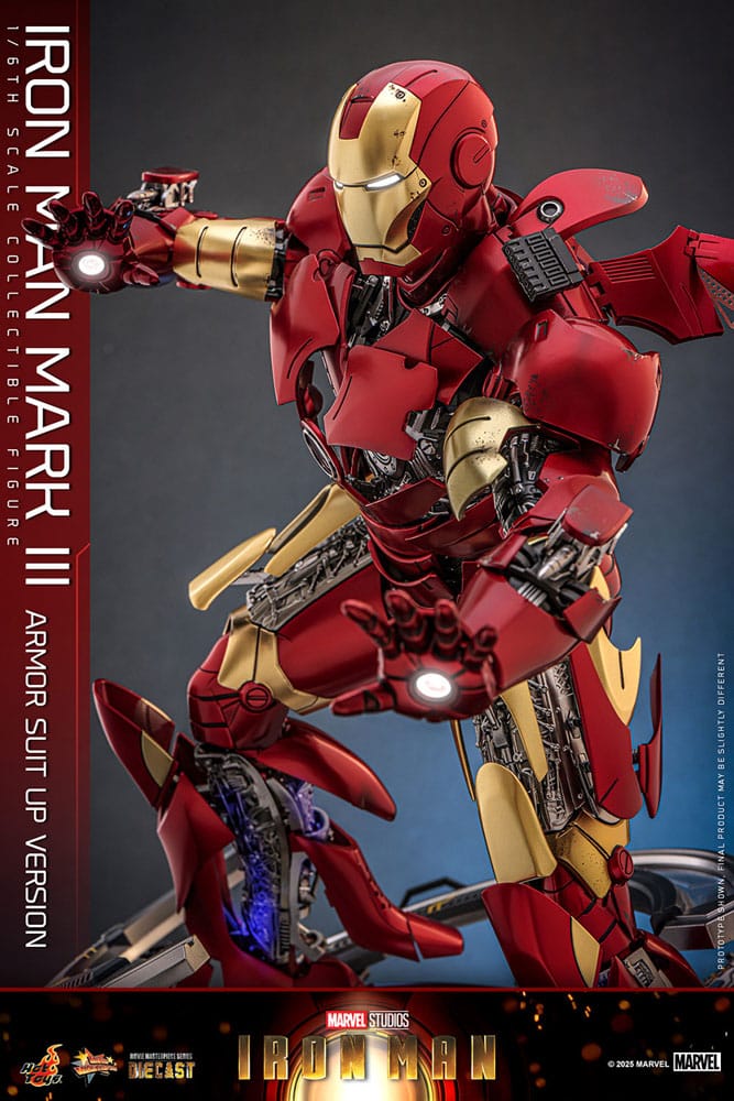 Iron Man Movie Masterpiece Diecast Action Figure 1/6 Iron Man Mark III (Armor Suit Up Version) 32 cm 4895228622532
