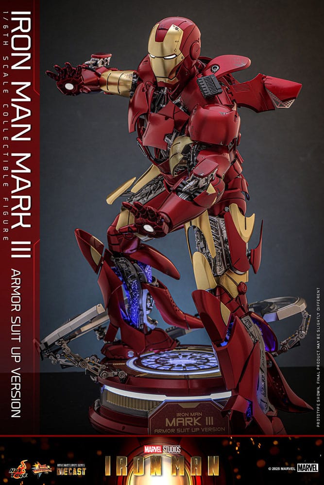 Iron Man Movie Masterpiece Diecast Action Figure 1/6 Iron Man Mark III (Armor Suit Up Version) 32 cm 4895228622532