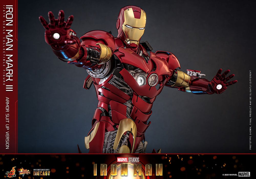 Iron Man Movie Masterpiece Diecast Action Figure 1/6 Iron Man Mark III (Armor Suit Up Version) 32 cm 4895228622532