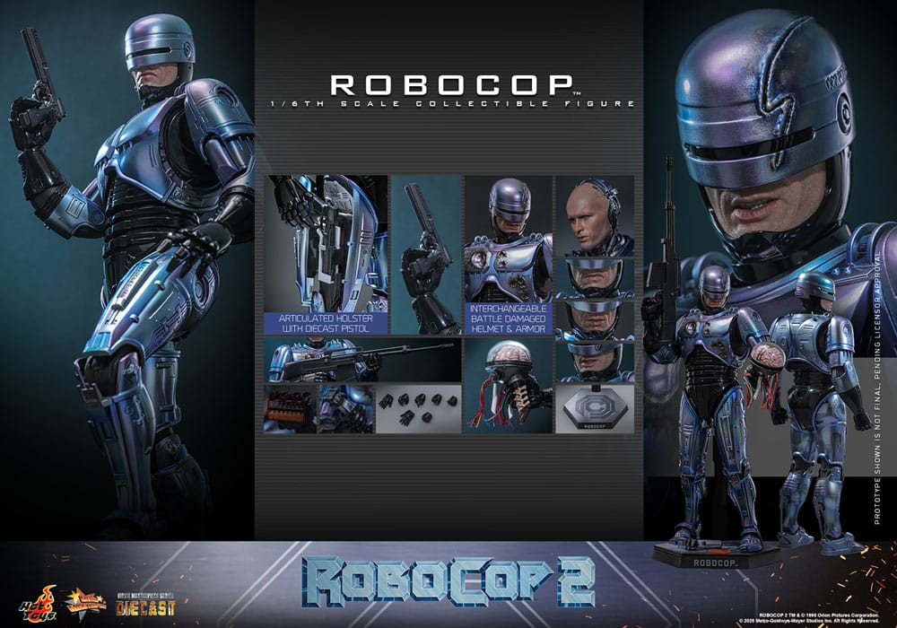 RoboCop 2 Movie Masterpiece Diecast Action Figure 1/6 RoboCop 30 cm 4895228622747