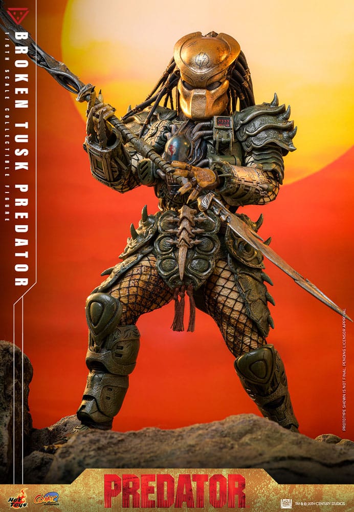 Alien vs. Predator Comic Masterpiece Action Figure 1/6 Broken Tusk Predator 35 cm 4895228623423