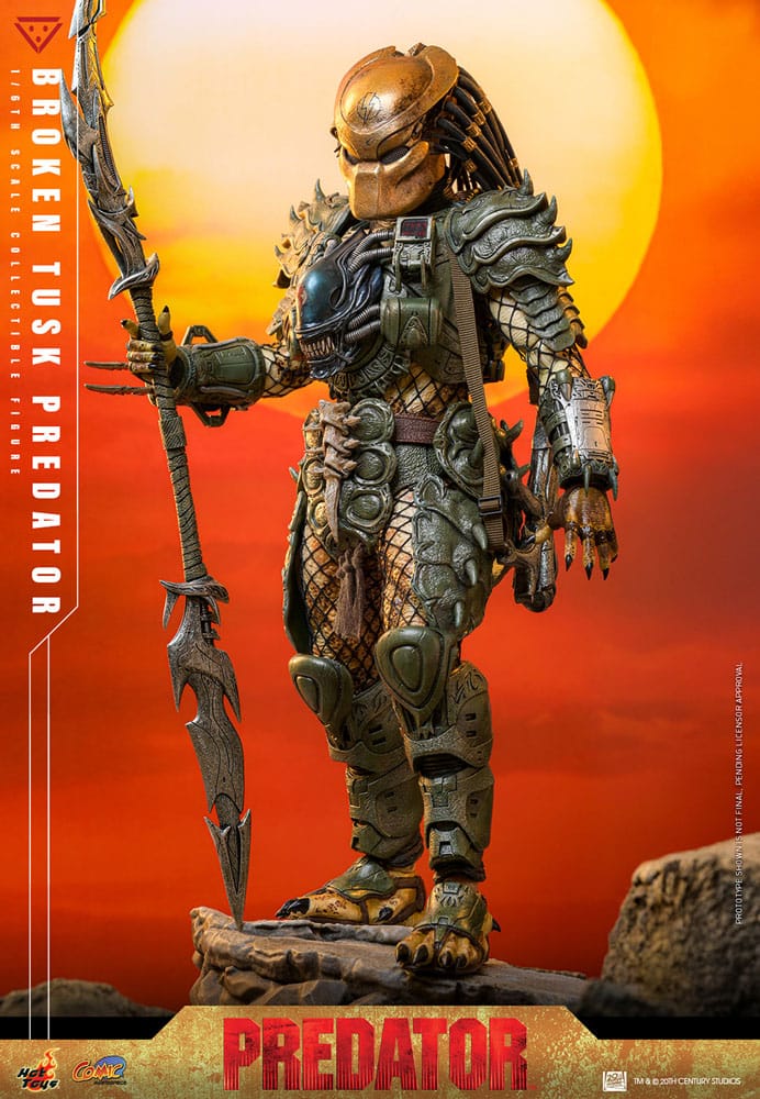 Alien vs. Predator Comic Masterpiece Action Figure 1/6 Broken Tusk Predator 35 cm 4895228623423