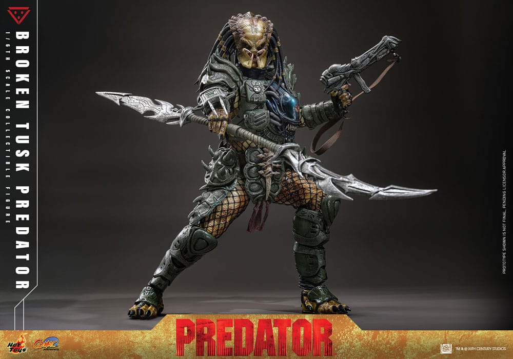 Alien vs. Predator Comic Masterpiece Action Figure 1/6 Broken Tusk Predator 35 cm 4895228623423
