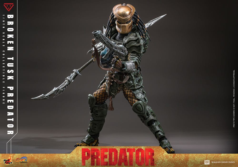 Alien vs. Predator Comic Masterpiece Action Figure 1/6 Broken Tusk Predator 35 cm 4895228623423