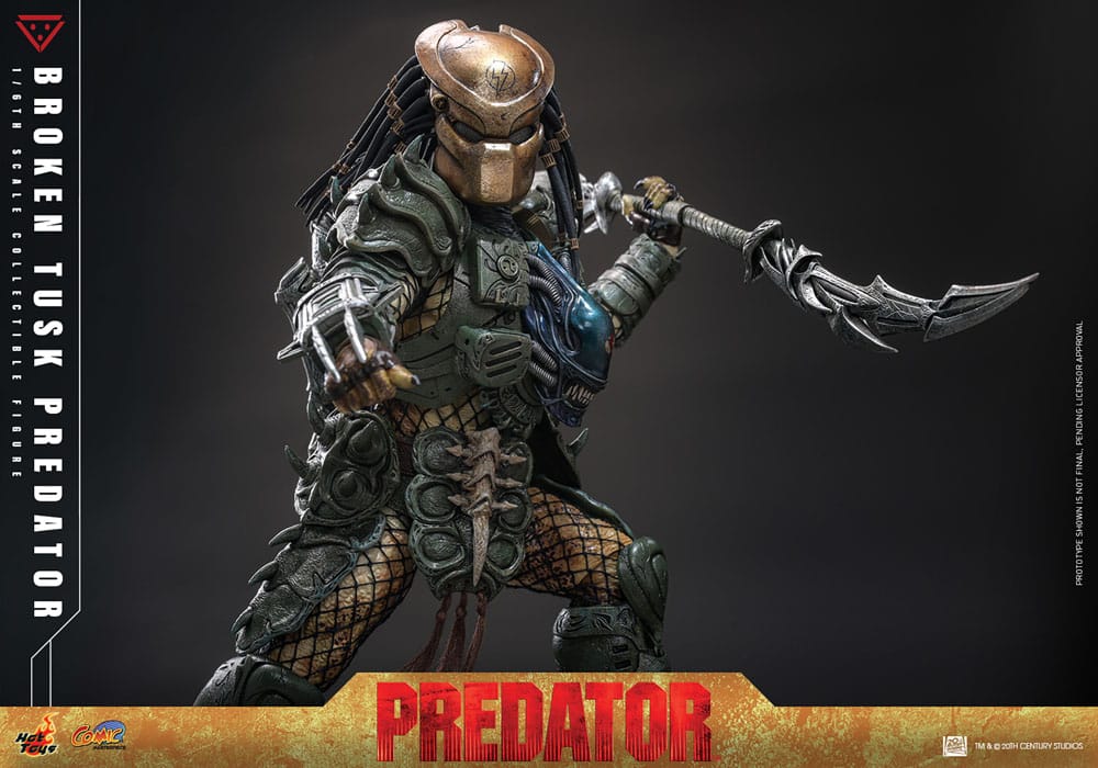 Alien vs. Predator Comic Masterpiece Action Figure 1/6 Broken Tusk Predator 35 cm 4895228623423