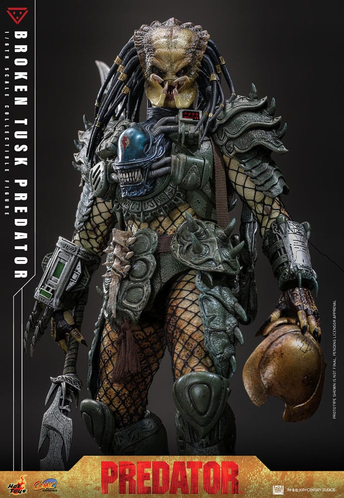 Alien vs. Predator Comic Masterpiece Action Figure 1/6 Broken Tusk Predator 35 cm 4895228623423