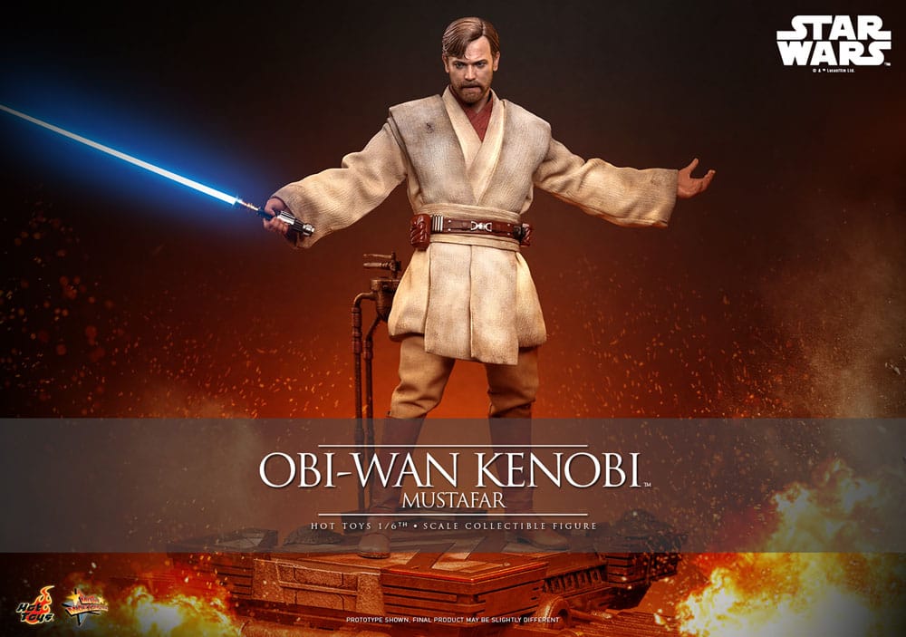 Star Wars: Episode III - Revenge of the Sith Movie Masterpiece Action Figure 1/6 Obi-Wan Kenobi (Mustafar) 31 cm 4895228623508