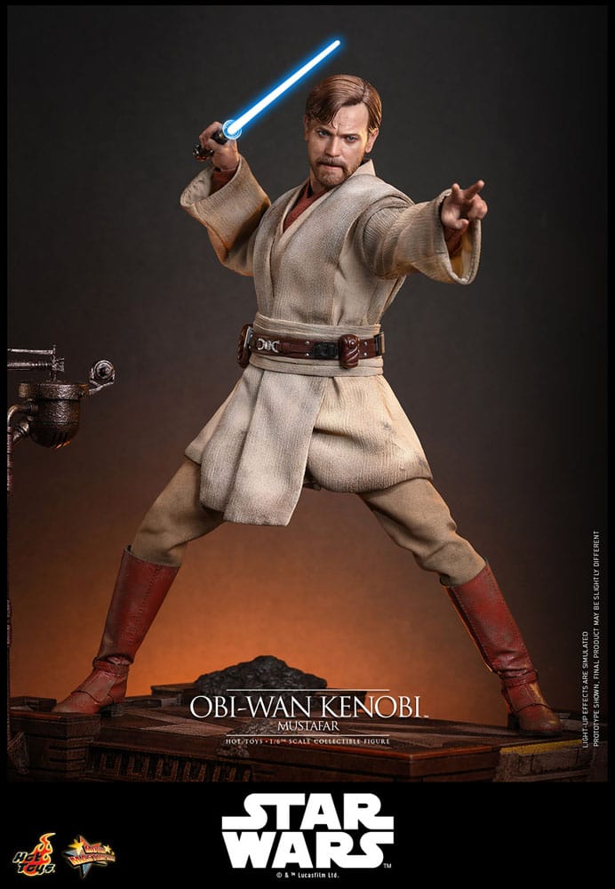Star Wars: Episode III - Revenge of the Sith Movie Masterpiece Action Figure 1/6 Obi-Wan Kenobi (Mustafar) 31 cm 4895228623508
