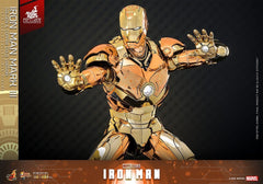 Iron Man Movie Masterpiece Diecast Action Figure 1/6 Iron Man Mark III (Golden & Copper Gold Version) Hot Toys Exclusive 33 cm 915134