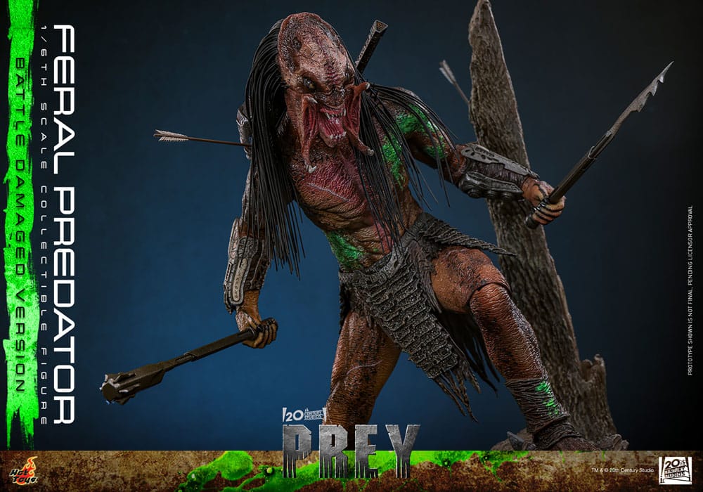 Prey Action Figure 1/6 Feral Predator (Battle Damaged Version) 37 cm 4895228624215