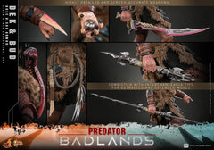 Predator: Badlands Movie Masterpiece Action Figures 2-Pack 1/6 Dek (Bone Bison Armor) and Bud 31 cm 4895228625274