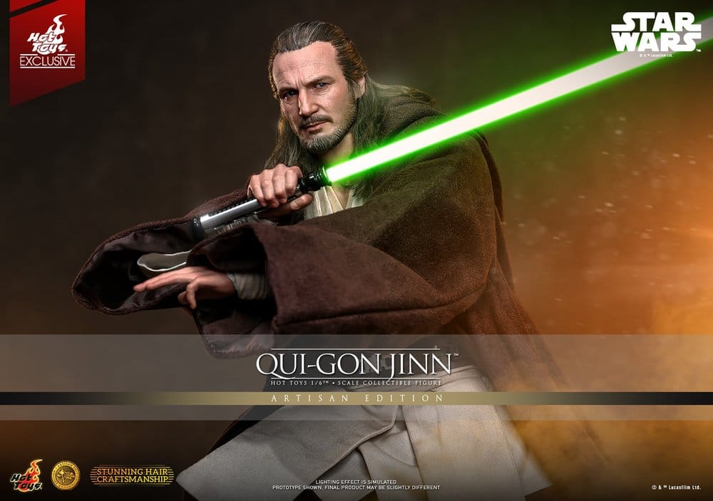 Star Wars: The Phantom Menace Movie Masterpiece Action Figure 1/6 Qui-Gon Jinn (Artisan Edition) Hot Toys Exclusive 32 cm 4895228625427