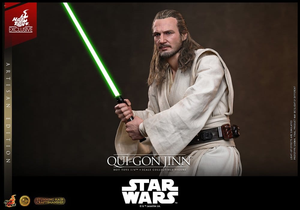 Star Wars: The Phantom Menace Movie Masterpiece Action Figure 1/6 Qui-Gon Jinn (Artisan Edition) Hot Toys Exclusive 32 cm 4895228625427