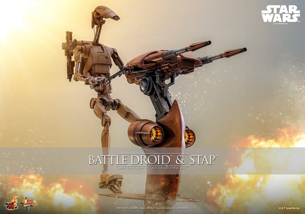 Star Wars: The Phantom Menace Movie Masterpiece Action Figure Set 1/6 Battle Droid & STAP 32 cm 4895228625649