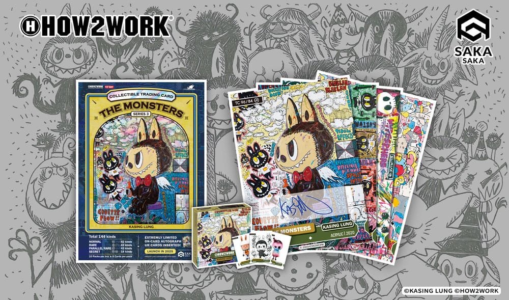 How2work Labubu Collectible Chrome Trading Cards The Monsters Series 3 (10) 4711460101638