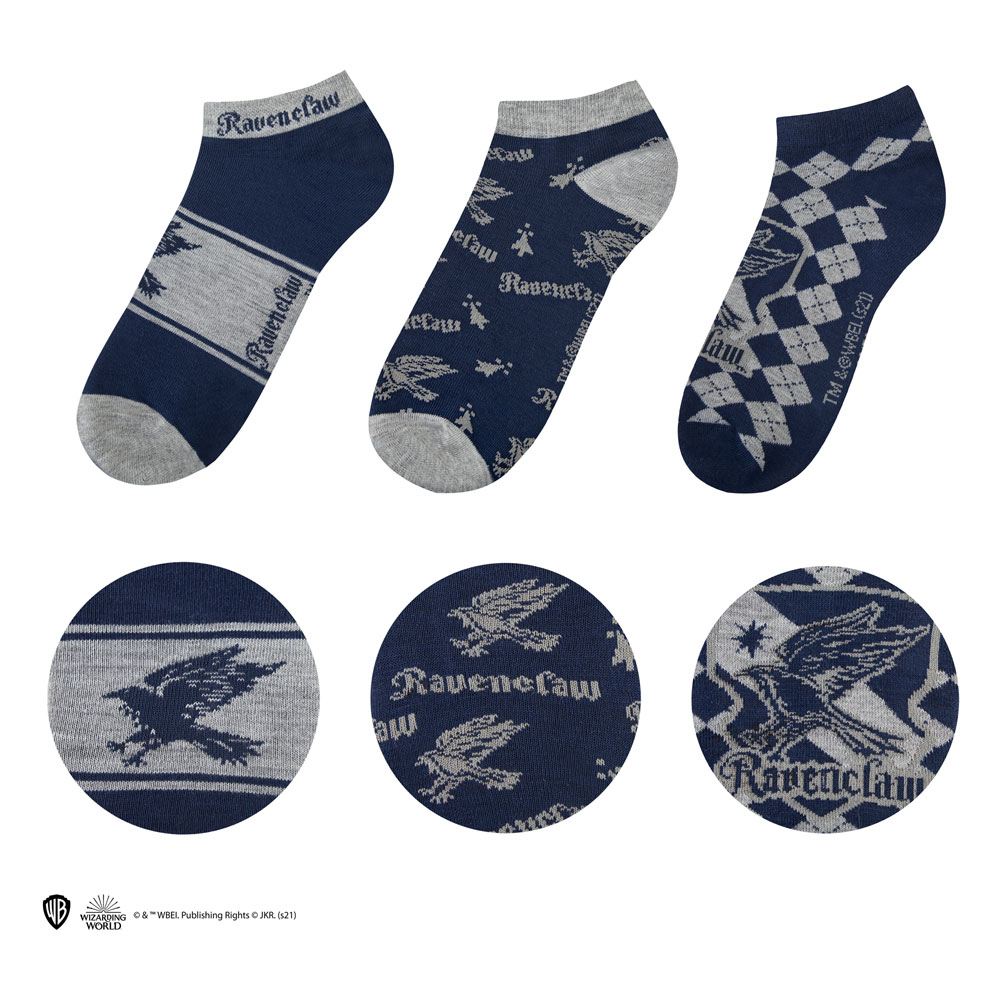 Harry Potter Ankle Socks 3-Pack Ravenclaw 4895205606647