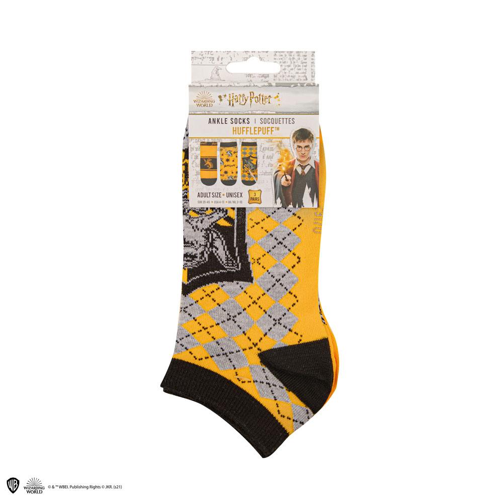 Harry Potter Ankle Socks 3-Pack Hufflepuff 4895205606654