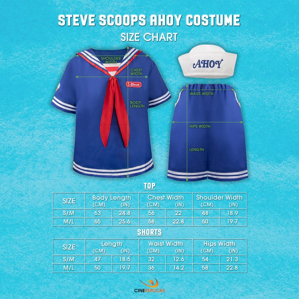 Stranger Things: Scoops Ahoy Steve Costume 4895205617957