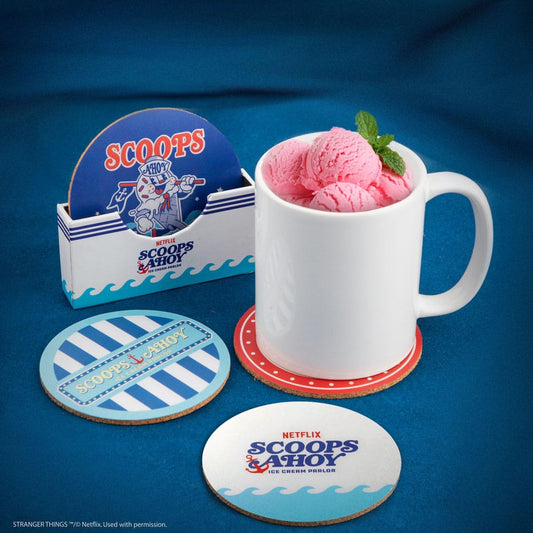 Stranger Things Scoops Ahoy Coaster 4-Pack  4895205617735