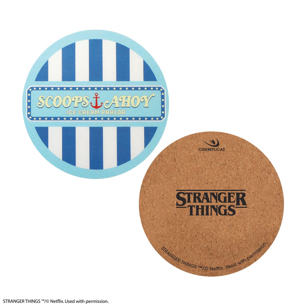 Stranger Things Scoops Ahoy Coaster 4-Pack  4895205617735