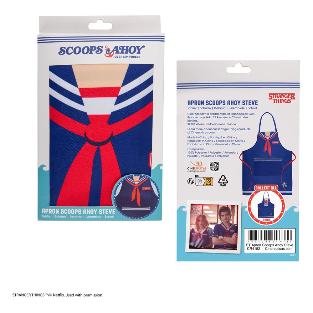 Stranger Things Apron Scoops Ahoy Steve  4895205617766