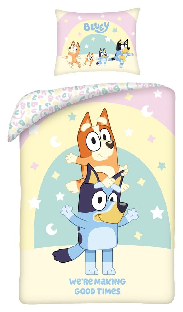 Bluey Duvet Set We're Making Good Times 160 x 200 cm / 70 x 80 cm 5904209622573