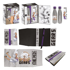 One Piece Steel Bottle, Sticker, Book Cover Gift Set Gears 5904209613304