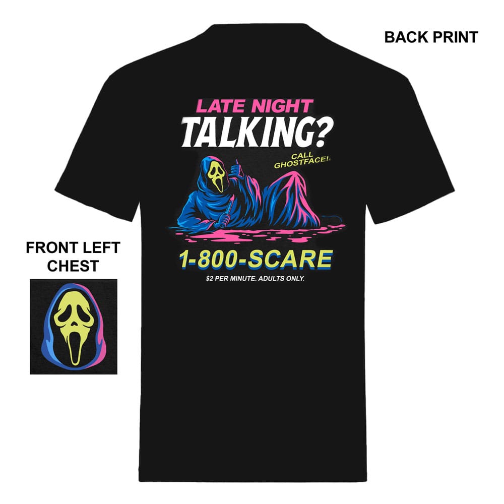 Scream T-Shirt Ghost Face Late Night Talking  Size S 5055917648062