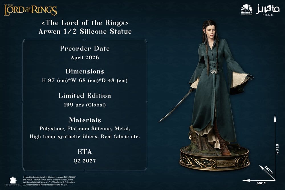 Der Herr der Ringe Silikon Statue 1/2 Arwen 97 cmLord of the Rings Silicone Statue 1/2 Arwen 97 cmLe Seigneur des anneaux Statue en silicone 1/2 Arwen 97 cmEl Señor de los Anillos Estatua de Silicona 1/2 Arwen 97 cm 6972099322889