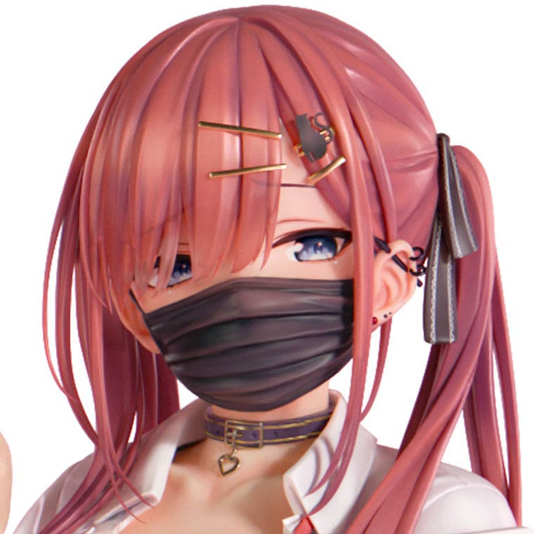 Original Character Statue 1/5 Red-Haired Gyaru-Chan Mask Ver.  Illustration by Nanamakura 29 cm 4589607799723