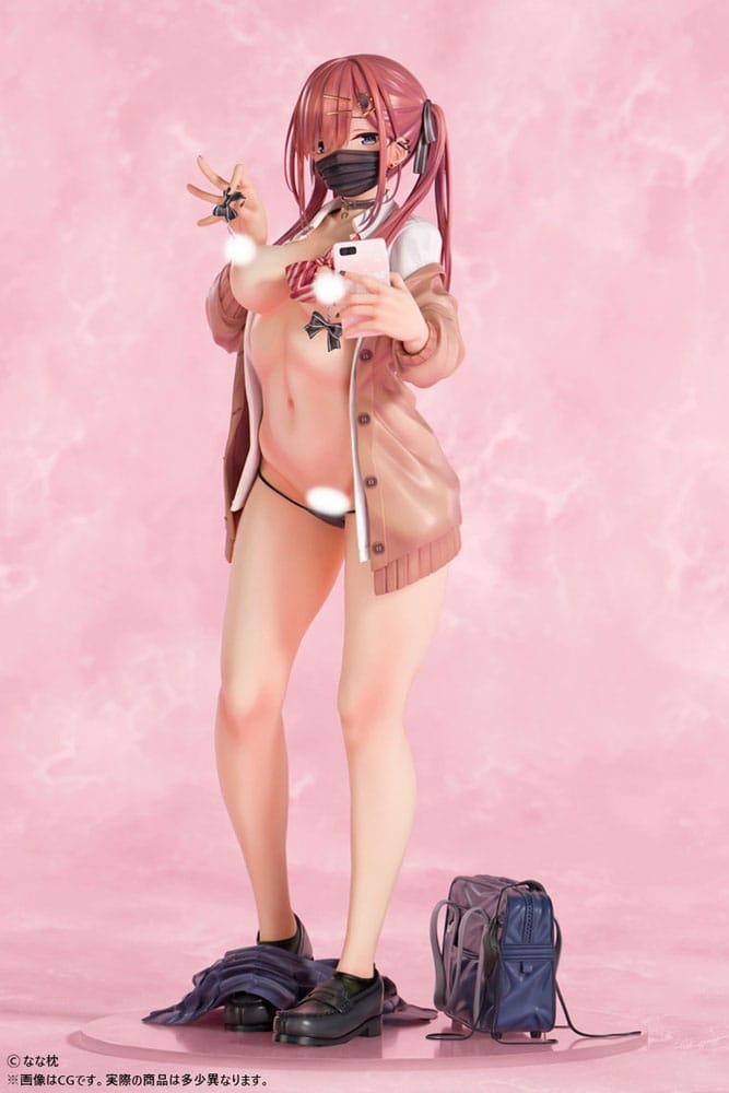 Original Character Statue 1/5 Red-Haired Gyaru-Chan Mask Ver.  Illustration by Nanamakura 29 cm 4589607799723