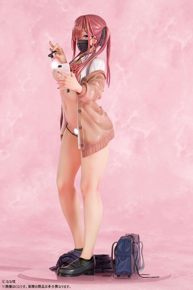 Original Character Statue 1/5 Red-Haired Gyaru-Chan Mask Ver.  Illustration by Nanamakura 29 cm 4589607799723