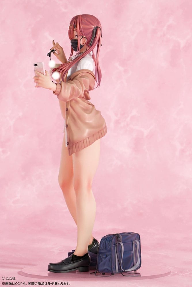 Original Character Statue 1/5 Red-Haired Gyaru-Chan Mask Ver.  Illustration by Nanamakura 29 cm 4589607799723