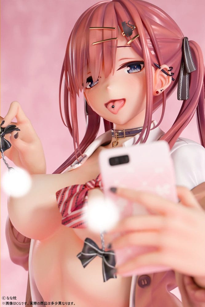 Original Character Statue 1/5 Red-Haired Gyaru-Chan Bare Face Ver. Illustration by Nanamakura 29 cm 4589607799730