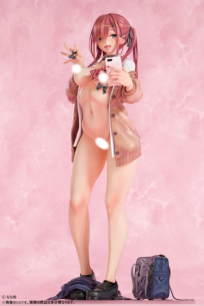 Original Character Statue 1/5 Red-Haired Gyaru-Chan Bare Face Ver. Illustration by Nanamakura 29 cm 4589607799730