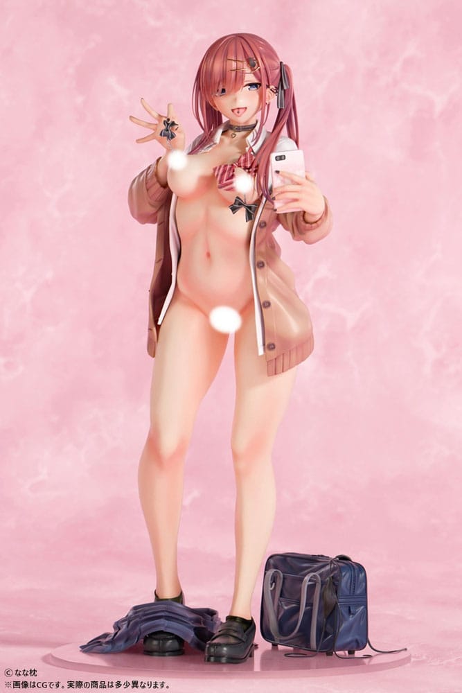 Original Character Statue 1/5 Red-Haired Gyaru-Chan Bare Face Ver. Illustration by Nanamakura 29 cm 4589607799730